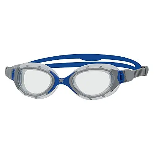 Produktbild: Zoggs Unisex Flex-Regular Fit Schwimmbrillen, Grey/Blue/Clear, Einheitsgröße