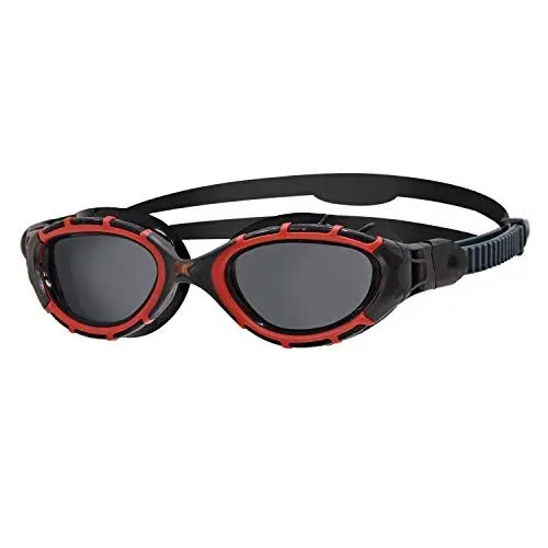 Produktbild: Zoggs Unisex Flex Smaller Fit Schwimmbrillen, Red/Black/Smoke Polarized, S