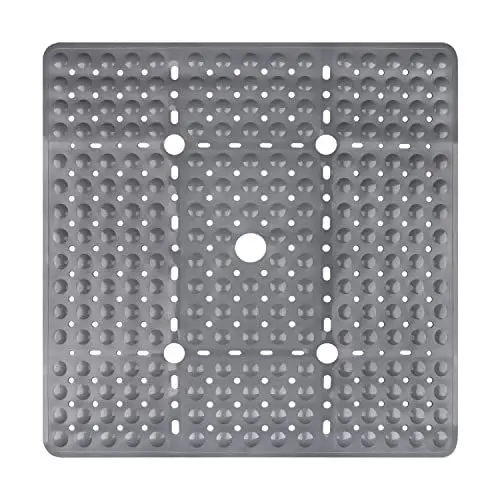 Produktbild: ZOKBOM Duschmatte rutschfest 70x70 cm Grau: Duscheinlage rutschfest Komfortable Antirutschmatte Dusche, Duschmatte Groß Schnelltrocknend BPA-Frei mit Saugnäpfen