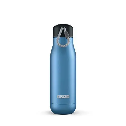 Produktbild: Zoku Trinkflasche, Edelstahl, Blau, 500ml