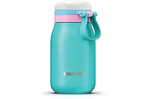 Produktbild: Zoku Ultraleichte Edelstahl-Flasche für Kinder, 510 ml, Soft-Touch-Trageschlaufe, Blaugrün