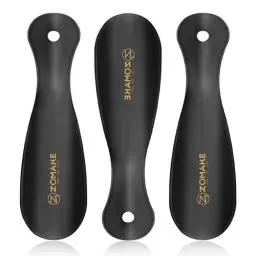 Produktbild: ZOMAKE Kurz SchuhlöFfel Klein Metall,Schuhanzieher Metall 19cm Zum Mitnehmen - Mini Schwarz Shoe Horn Reise 3er Pack