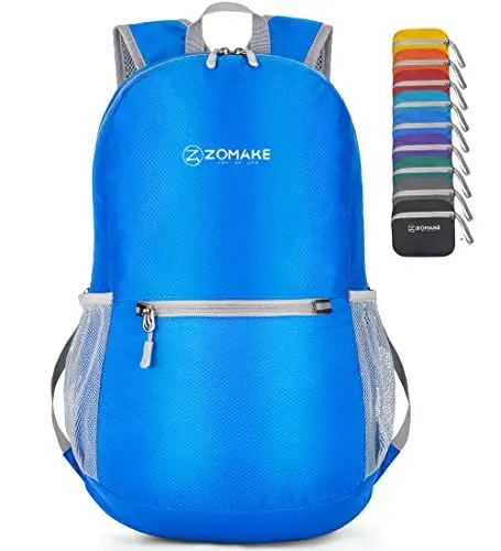 Produktbild: ZOMAKE Ultraleicht Faltbarer Rucksack Packbare Backpacks 20L,Kleiner Faltbar Rucksäcke Wanderrucksack Wasserdicht für Damen Herren Outdoor Wandern(Dunkelblau)