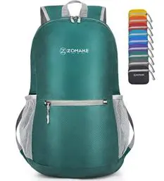 Produktbild: ZOMAKE Ultraleicht Faltbarer Rucksack - Packbare Backpacks 20L,Kleiner Faltbar Rucksäcke Wanderrucksack Wasserdicht für Damen Herren Outdoor Wandern(Dunkelgrün)