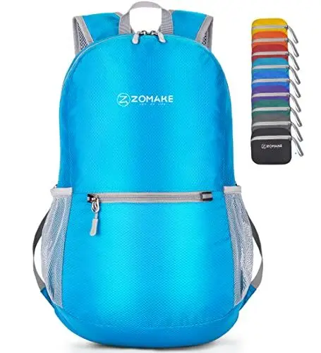 Produktbild: ZOMAKE Ultraleicht Faltbarer Rucksack - Packbare Backpacks 20L,Kleiner Faltbar Rucksäcke Wanderrucksack Wasserdicht für Damen Herren Outdoor Wandern(Hellblau)