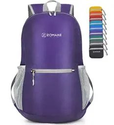 Produktbild: ZOMAKE Ultraleicht Faltbarer Rucksack - Packbare Backpacks 20L,Kleiner Faltbar Rucksäcke Wanderrucksack Wasserdicht für Damen Herren Outdoor Wandern(Violett)