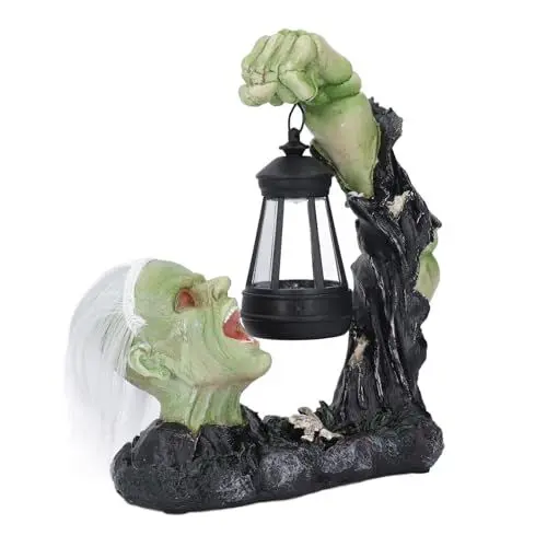 Produktbild: Zombie-Statue-Laterne für den Garten, Solarbetriebenes LED-Licht, Gruselige Weihnachtsdekoration mit Geheimnisvollem Glanz, Ideal für Partys Im Freien und Versammlungen Im