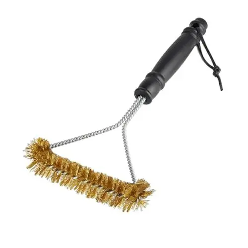 Produktbild: Zommke Grillbürste Messing,12 zoll/30.5 cm Messingbürste,Grillrost Bürste,Grill Reinigungsbürste für alle Grillarten geeignet,360°Reinigungdreieckig Grillbürste mit Messingborsten