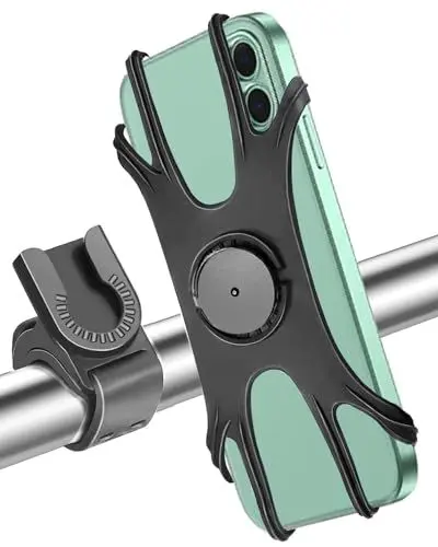 Produktbild: Zommuei Handyhalterung Fahrrad, Handyhalterung Motorrad Abnehmbare 360​​° Drehen Anti-Vibration verstellbare Fahrradhalterung für alle 4.0-7 Zoll Geräte