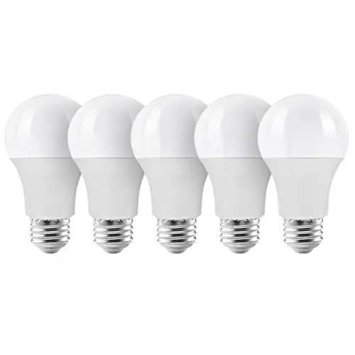 Produktbild: ZONE LED E27 LED Birnen, 8.5 Watt, 806 Lumen, Warmweiß, 3000 Kelvin, ersetzt 60 Watt Lampe, LED Glühbirnen E27, A60, 200°, Energiesparlampen, 5-er Pack