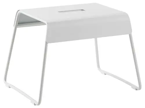 Produktbild: Zone Denmark A-Stool, Hocker aus Stahl, Kleiner Schemel/Trittschemel für Kinder und Erwachsene, Tritthocker, rutschfest, 39 x 30 x 27,5 cm, Soft Grey (Grau)