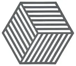 Produktbild: Zone Denmark Hexagon Topfuntersetzer Hitzebeständig, Silikon Untersetzer, Praktische und Dekorative Topf-Untersetzer, Spülmaschinenfest, 16 x 14 cm, Cool Grey