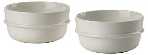 Produktbild: Zone Denmark Inu Schale, Snackschale, Schüssel, Müslischale, Dipschale, Dip Schälchen für Tapas, aus Steinzeug/Steingut Durchm. 12 cm, Höhe 6,2 cm, 0,4 Liter 2 Stück, Offwhite/Beige Matt