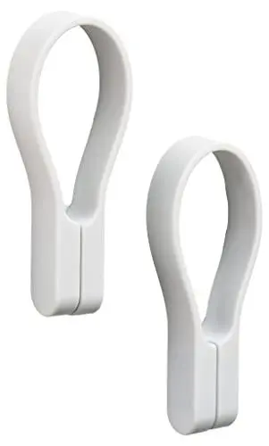 Produktbild: Zone Denmark Loop Handtuchklammern, Handtuchaufhänger, Magnetische Handtuchclips, Klammern/Clips für Handtücher und Geschirrtücher, 9 cm, 2 Stück, Soft Grey (Hellgrau)