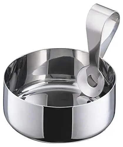 Produktbild: Zone Denmark Rocks Snackschale mit Löffel, Edelstahl Schüssel, Servierschale für Snack, Dip, Tapas und Süßigkeiten, Durchm. 10,7 cm, Höhe 4,5 cm, Polierter Edelstahl
