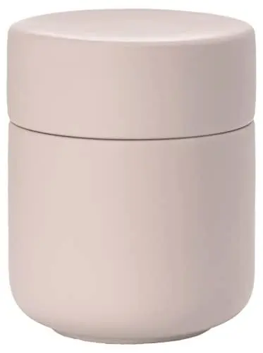 Produktbild: Zone Denmark Ume Keramikdose mit Deckel fürs Bad, Deko Badezimmer, Badezimmer Organizer, Hübsche Dose für Aufbewahrung, aus Keramik, Durchm. 8,3 cm, Höhe 10,3 cm, Nude