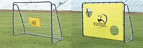 Produktbild: Zonex Fußballtor mit Torwand – EIN Stück Target mobiles Tor, 213 x 152 x 76 cm, Metall, aus 3,8 cm Rohrelementen zusammenstellbar