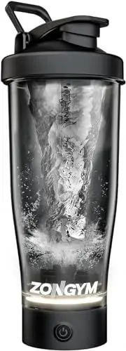 Produktbild: ZonGym Premium Electric Protein Shaker Bottle, Wiederaufladbare USB C Shaker Becher für Proteinshakes und Mahlzeitenersatz-Shakes, BPA-frei, 24 oz