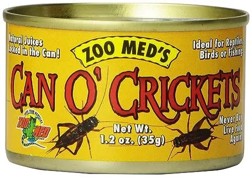 Produktbild: Zoo Med Can O' Crickets 35g, Pack Futterinsekten, Grillen für Reptilien und Amphibien