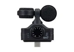 Produktbild: Zoom AM7 MS Stereomikrofon für Android | optimierter Stereoklang für Handyvideos und Audioaufnahmen von mobilen Android-Geräten | schwarz