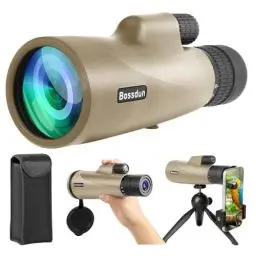Produktbild: Zoom-Monokular-Teleskop, Hochleistungs-Monokular-Teleskop für Smartphone mit Stativ, HD-Monokular für Erwachsene, größere Vision Monokular für Wandern Jagd Stargazing Vogelbeobachtung (Grey)