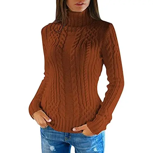 Produktbild: Zopfpullover Damen Crop Pullover Damen Strick Duenner Strickpullover Damen Lang Strickpullover Weihnachtspulli Kurze Strickjacke Sweaters Woman Kinder