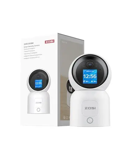 Produktbild: ZOSI 2,5K 4MP WLAN Innen Überwachungskamera mit Monitor, 360° Schwenkbare Kamera Indoor für Baby, 2,4/5Ghz WiFi, KI Personenerkennung, Auto-Tracking, Gesture-Call, C519M