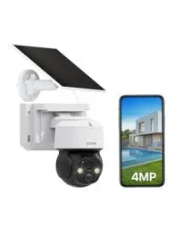 Produktbild: ZOSI 4MP WLAN Solar Überwachungskamera Aussen, 355°/90° Schwenkbar Akku Kamera (ohne SD-Karte), PIR Erkennung, 2,4GHz WiFi, Farbnachtsicht, C2914W-SP