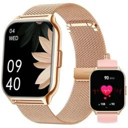 Produktbild: ZOSKVEE Smartwatch für Damen Herren, Fitnesstracker 2 Zoll Touch-Farbdisplay mit Telefonfunktion, Armbanduhr Blutdruckmessung Herzfrequenz Schlafmonitor SpO2, Sportuhr Schrittzähler für Android iOS