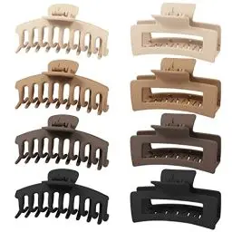 Produktbild: Zou.Rena haarspangen damen Dickes Haar, haarklammer groß 11cm, haarspangen mädchen claw clip haar klammern set 8 Stück Box Verpackung(neutral)