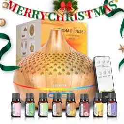 Produktbild: ZOVHYYA Aroma Diffuser 500 ml Diffuser Luftbefeuchter Aromatherapie-Diffuser 14 LEDs mit Fernbedienung 3 Timer und automatische Abschaltung für Wohnzimmer, Schlafzimmer, Yoga, als