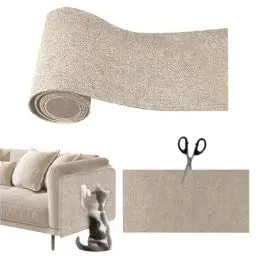 Produktbild: ZOYDP 200 × 40 cm Kratzmatte Katze, Selbstklebend Kratzteppich Katze, Zuschneidbare Kratzmatte Katze Wand, DIY Kratzschutz Sofa Katze, Katzenkratzmatte für Möbel, Couch, Sofa, Tür, Khaki
