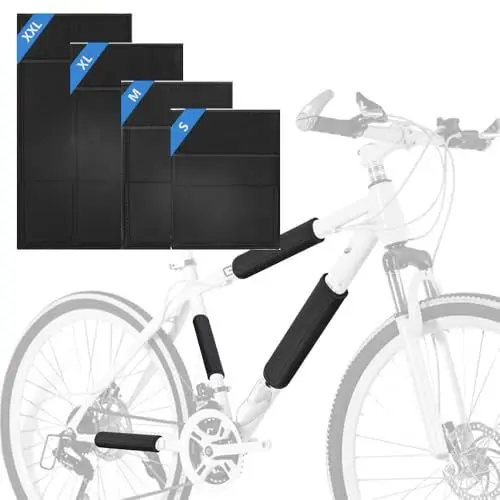 Produktbild: ZOYDP 4 Stück Fahrrad Rahmenschutz, Fahrrad Transportschutz, Rahmenschutz Fahrrad, Carbon Rahmenschutz Fahrradträger für Thule Carbonrahmen Fahrrad Zubehör Befestigung Schutz vor Kratzern
