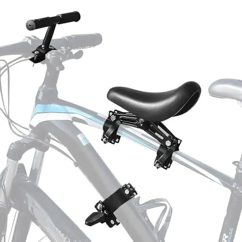 Produktbild: ZOYDP Fahrradsitz Kinder Vorne, Mountainbike Kindersitz Vorne mit Lenker und Pedal, Tragbarer Montierte Kindersitz Fahrrad Vorne, Kindersattel Fahrrad Vorne Stange für Kinder von 2 bis 7 Jahren
