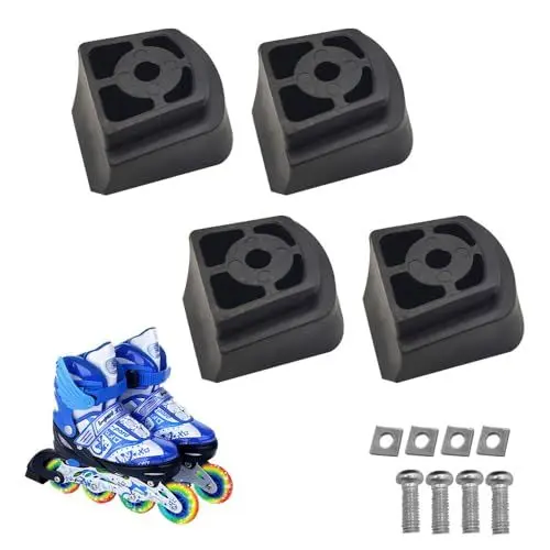 Produktbild: ZOYDP Inliner Bremse, Inliner Bremsklotz, Universal Bremsstopper Bremsklotz aus TPR für Inlineskates Raven Profession, Cande, Advance, Schwarz