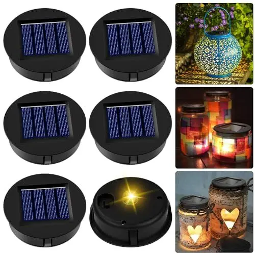 Produktbild: ZOYDP Solarleuchten Ersatzteile 8cm, 6 Stück Solarleuchten Ersatz, Wasserdicht Ersatz Solarmodul für Gartenleuchten, Solar Ersatzdeckel, Solarleuchte Ersatzteile für Solarlaterne Solar Laterne Außen