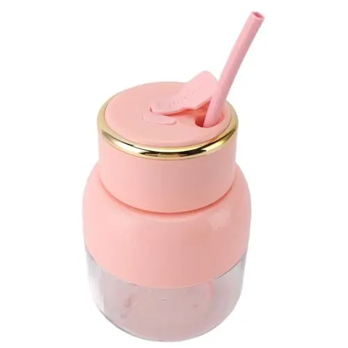 Produktbild: ZPSHYD Lectric Tragbarer Saftbecher, Tragbarer Mixer mit 800 Ml Fassungsvermögen, Entsafter-Mixer, Smoothie-Mixer für Zuhause, Sport, Büro, Camping (Rosa)