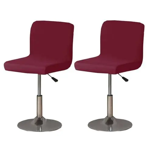 Produktbild: ZRCYXDW 2 Stück Spandex Bar Stuhlhussen, Elastischem Barhocker Bezüge Mit Elastischem Boden Mit Lehne Barhocker Stuhlbezüge Für Restaurant-Rotwein-2er Set
