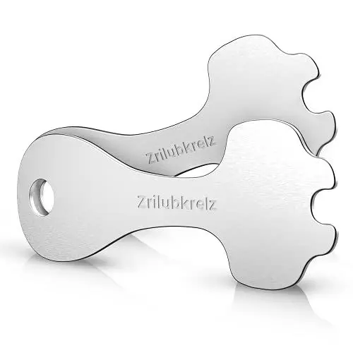 Produktbild: Zrilubkrelz® 2 Einkaufswagenlöser aus Metall | 2er Pack | Sofort abziehbarer Schlüssel | Kein Steckenbleiben im Schloss | Einkaufswagen Schlüsselanhänger Einkaufswagenchip Einkaufschip chip Tool