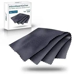 Produktbild: Zrilubkrelz® 8 Brillenputztücher in Optikerqualität - 20 x 20cm - Mikrofaser - Extra Weich & Saugstark