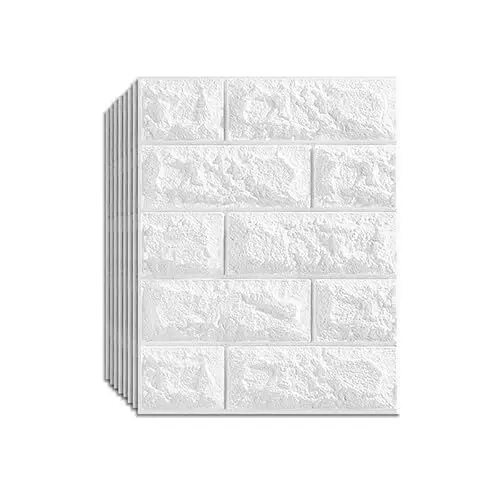 Produktbild: Zspoly 20 Stück 3D Wandpaneele Selbstklebend Tapeten 5mm Dicke 35 * 38.5cm Steinoptik Wandtapete Wandaufkleber Wasserdicht Wand Paneele Wandplatten Wandverkleidung für Küche Wohnzimme