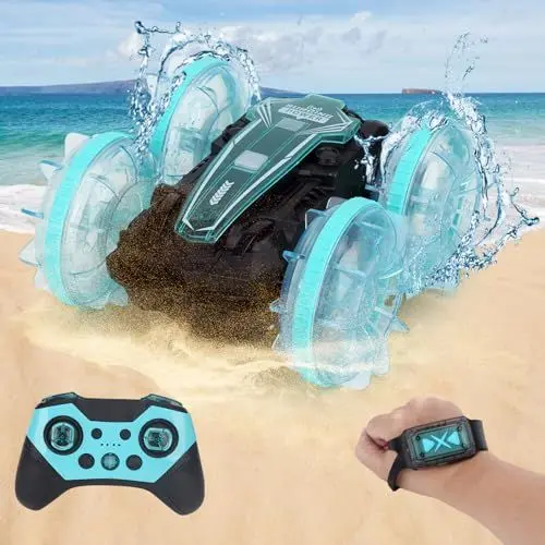 Produktbild: ZStarlite Ferngesteuertes Auto für Kinder, Gestensensor Amphibien Wasserdicht RC Auto 360°Flips, Elektrische Remote Control Car, Outdoor Auto Spielzeug Geschenk Junge 6 Jahre Mädchen Kinderspielzeug
