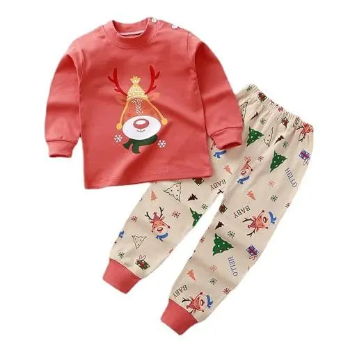 Produktbild: Jack Will Kleinkind Kinder Kinder Kleinkind Baby Langarm Niedlichen Tiere Hoodie Sweatshirt Pullover Tops Baumwolle Hosen Hosen Outfit Set 2 STÜCKE Kleidung Baby Trainingsanzug (Pink, 3-4 Years)