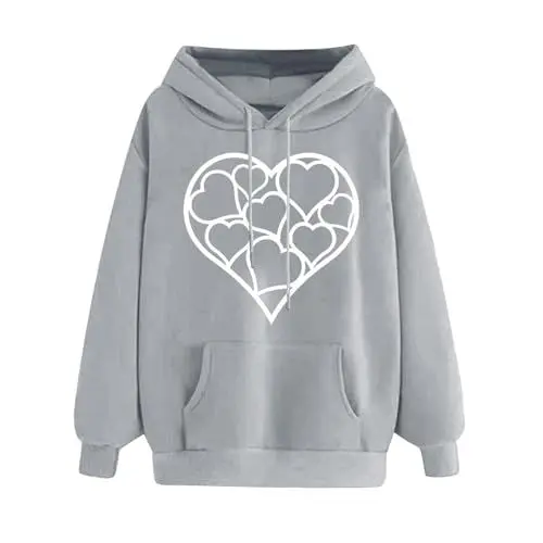 Produktbild: ZTFYKLIN Black of Friday Damen Thisirt Sommer Gothic Sweatshirt Damen Pullover Blau Damen Baumwolle Aesthetic Weihnachten Oberteil Creme Damen Kapuzenpullover Damen Hellblau Women's Festival Clothing