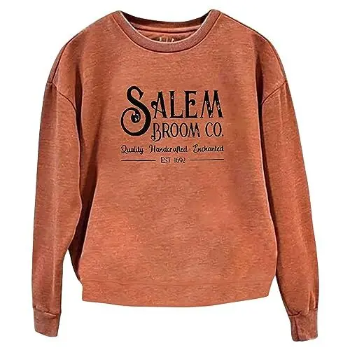 Produktbild: Generisch Hoodie Damen Pullover Oversize, Modische Hoodies & Sweatshirts, ALEM Broom CO. Duality Handcrafted nchanted Kapuzenpullover mit Kapuze, Bedrucken Kapuzenpulli Kuschel Tops, Weich Sweatjacke