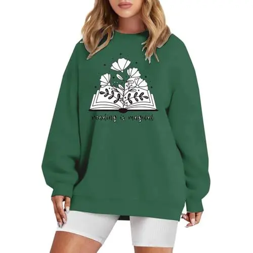 Produktbild: ZTFYKLIN Damen Pullover Reissverschluss Tops Für Damen Große Größen Wildlederjacke Damen Pullover Maedchen Cool Tops Teenager Maedchen Trend Wednesday Kleidung Mädchen grüne Sweatjacke mit Kapuze