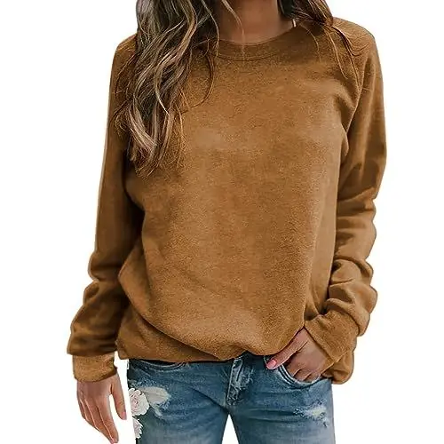 Produktbild: ZTFYKLIN Sale Items Sport T-Shirt Damen Fitness Orangenes Oberteil Damen Turtle Neck Pullover Women Sweatjacke Maedchen 116 Damenkleidung Große Größe Pullover Weich Damen Early Prime Deals