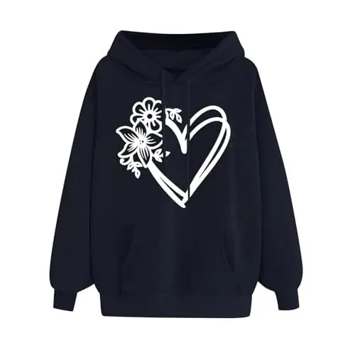 Produktbild: ZTFYKLIN Today's Deals Alpaka Damen Pullover Weiter Pullover Damen Lässig Jacke Damen Kuschelig Oversize Wollpullover Damen Rosa Damen Oberteile Stüssy Kapuzenpullover Daily Deals