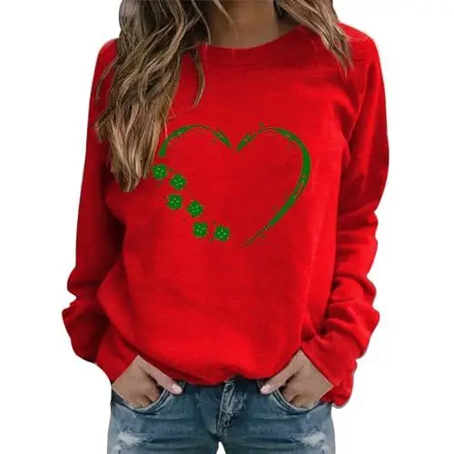 Produktbild: ZTFYKLIN Today's Deals of The Day Strickpulli Damen Herbst Asymmetrischer Pullover Oberteile Langarm Damen Sportlich Langarmshirt Gestreift Sweatshirt Damen Langarm Baumwolle Your Orders