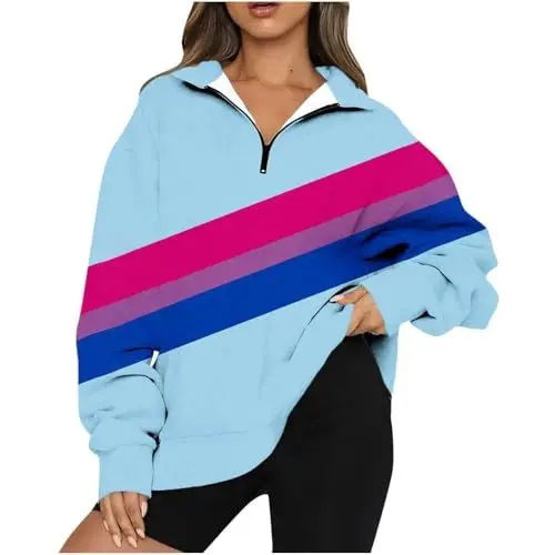 Produktbild: ZTFYKLIN Todays Offers Special Deals Kurzer Oversize Pulli Sweatjacke Mit Stehkragen Damen Sweatshirt Jacke Damen Grosse Groessen Anziehsachen Für Mädchen 11-12 Womens Holiday Clothes